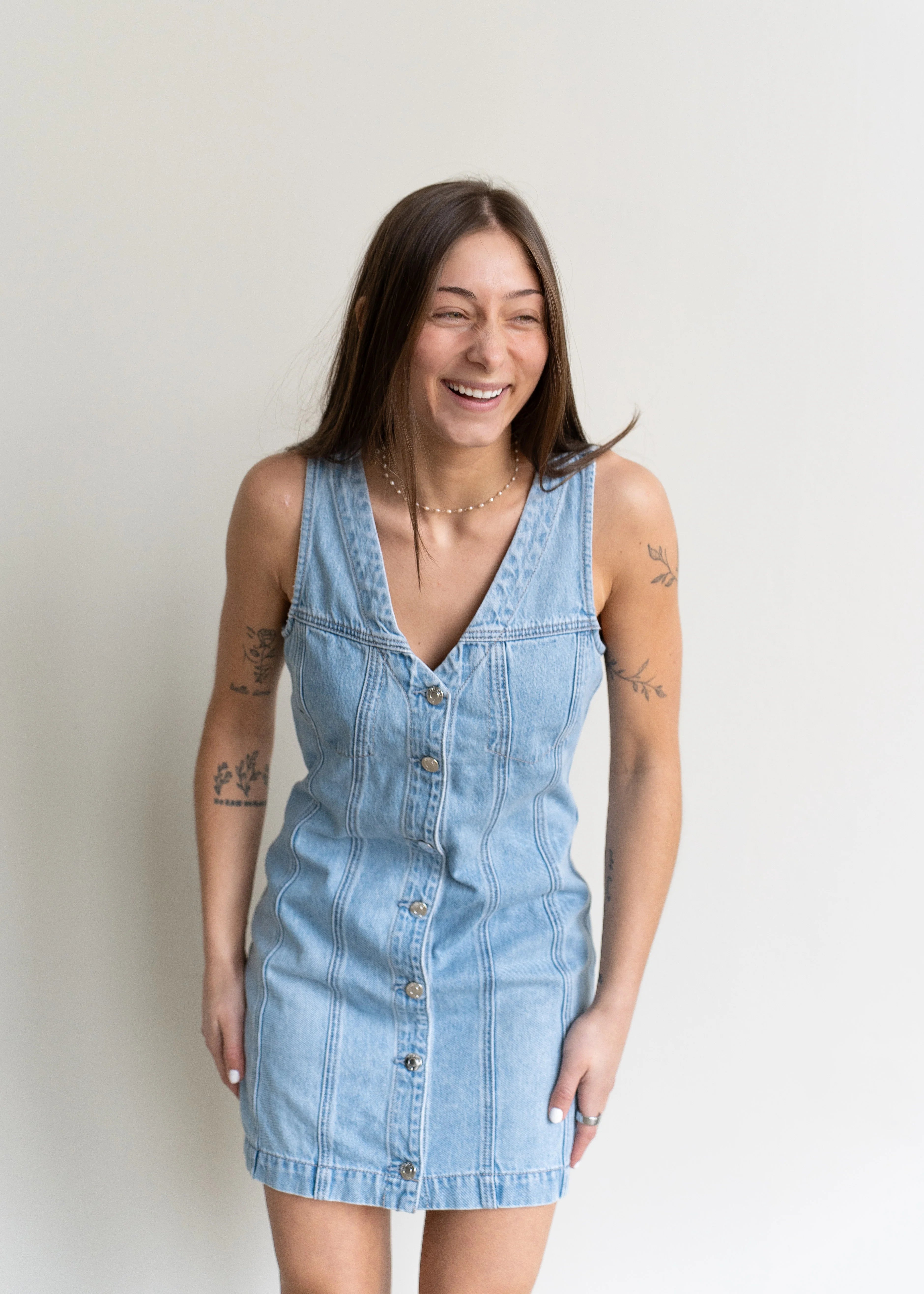 Carmel Denim Mini Dress