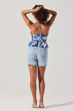 Minka Linen Blend Peplum Top