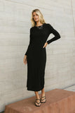 Hollis Ribbed Dress in Black FINAL SALE