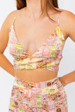 Ross Print Crossover Top