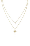 Layered Starburst Crystal Necklace