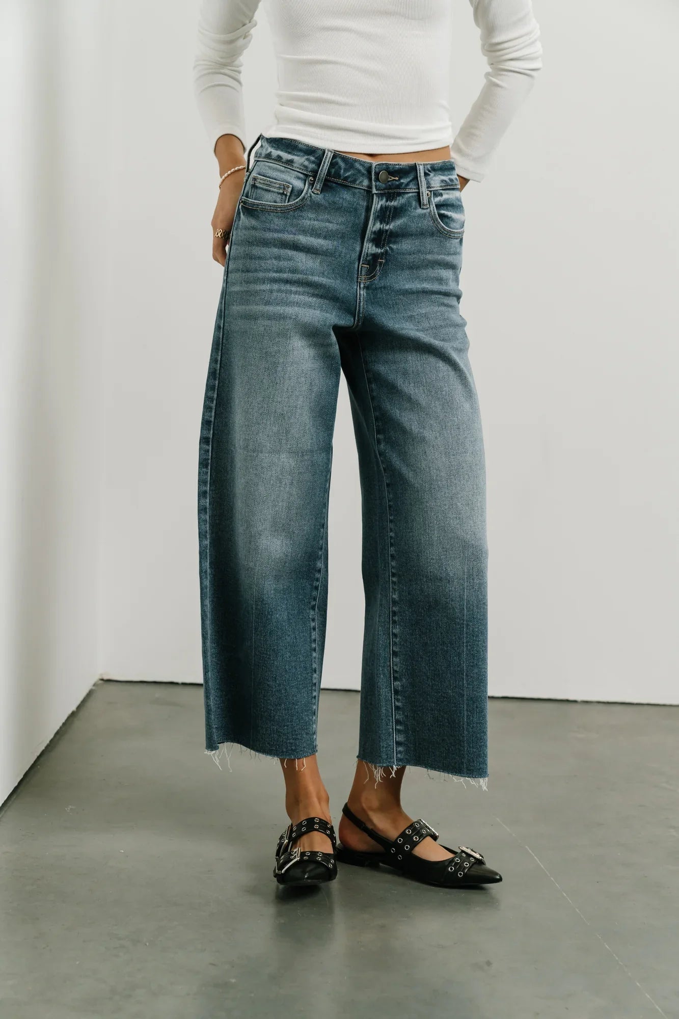 Colette Wide Leg Jeans in Medium Wash FINAL SALE