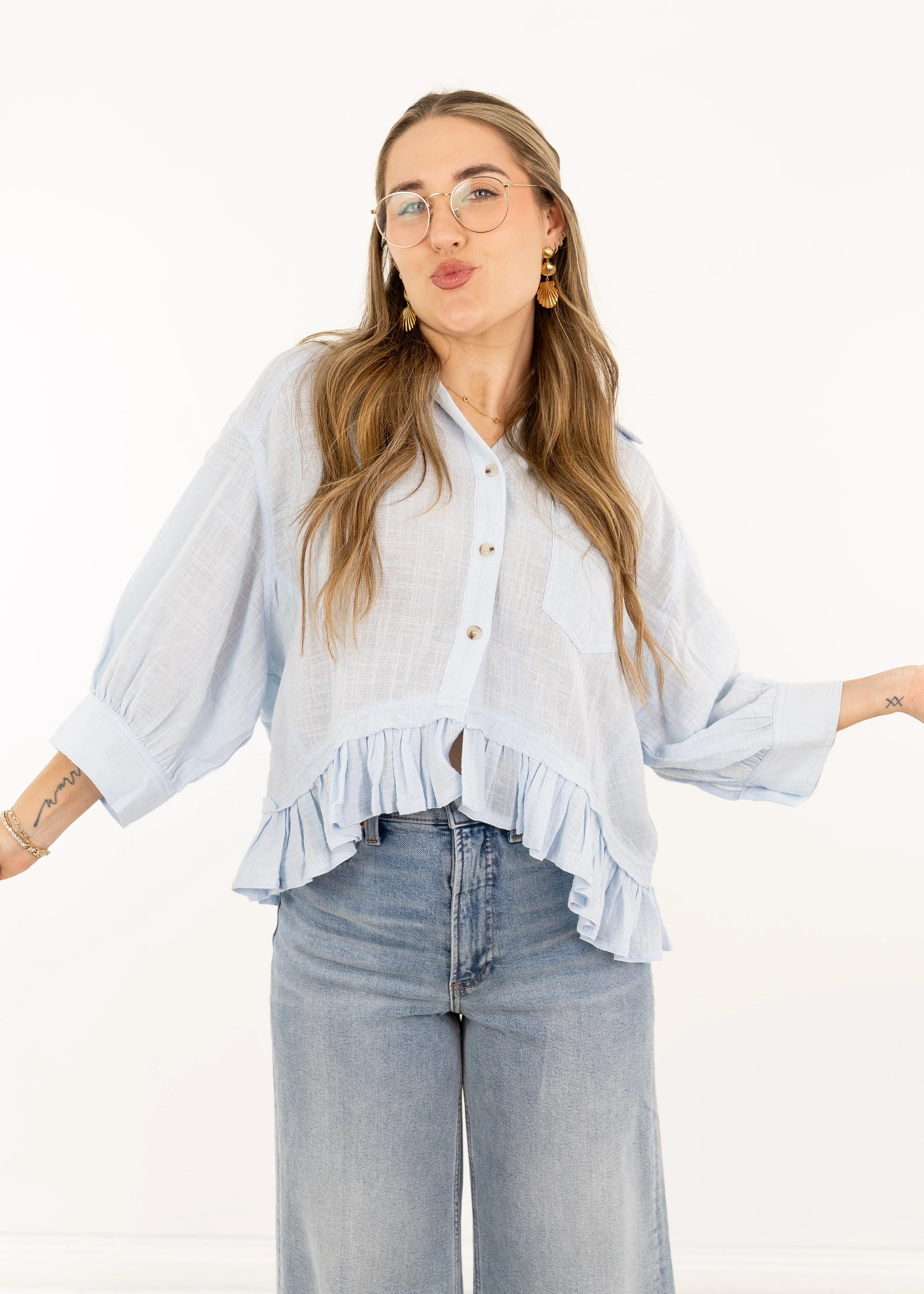 Kali Ruffle Hem Top