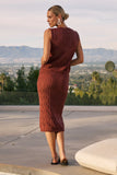 Joana Knit Skirt in Marsala