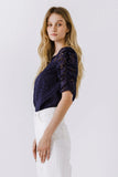 Lillian Lace Embroidered Top