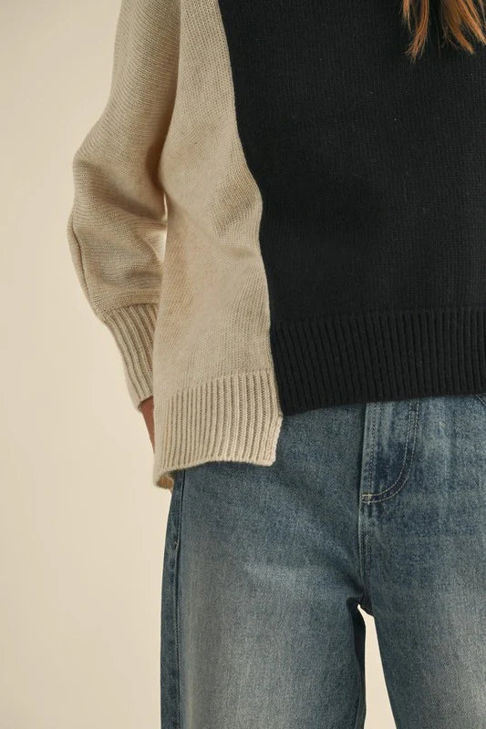Cal color block sweater