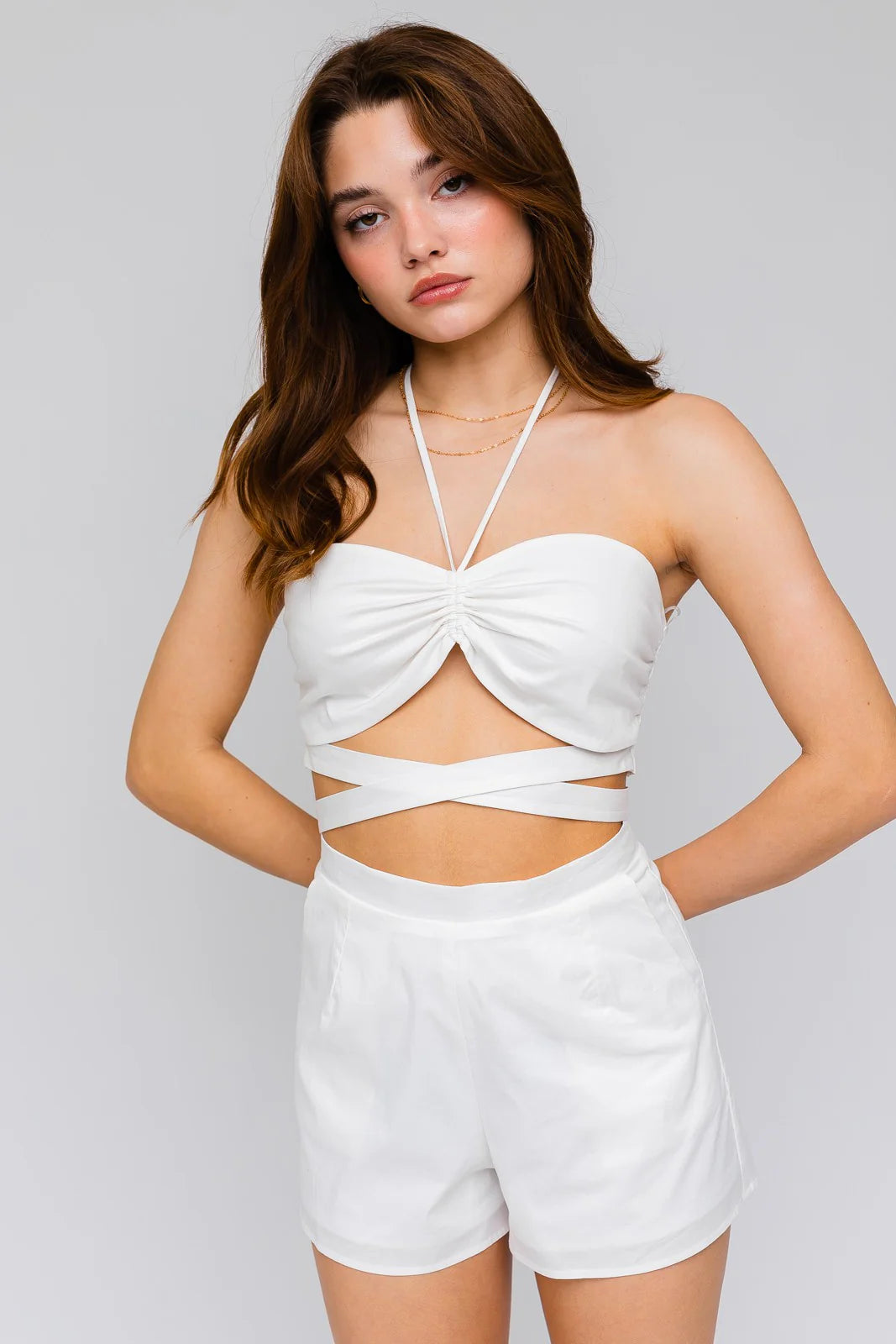 Tammi Ruched Tie Top