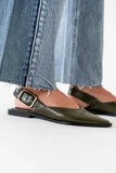Steve Madden Shay Slingback Flats in Olive FINAL SALE