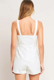 FIRST DATE WHITE DENIM SKORT ROMPER
