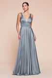Kinsley Gown Soft Satin A line Dress