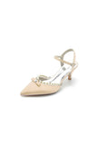 Pearl Satin Pointed Toe High Heels
