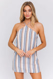 Cassidy Stripe Halter Dress