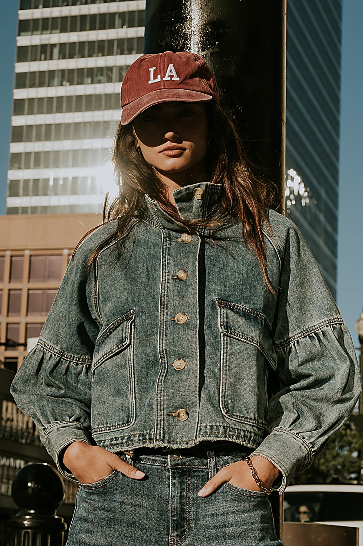 Sasha Denim Jacket in Medium Wash