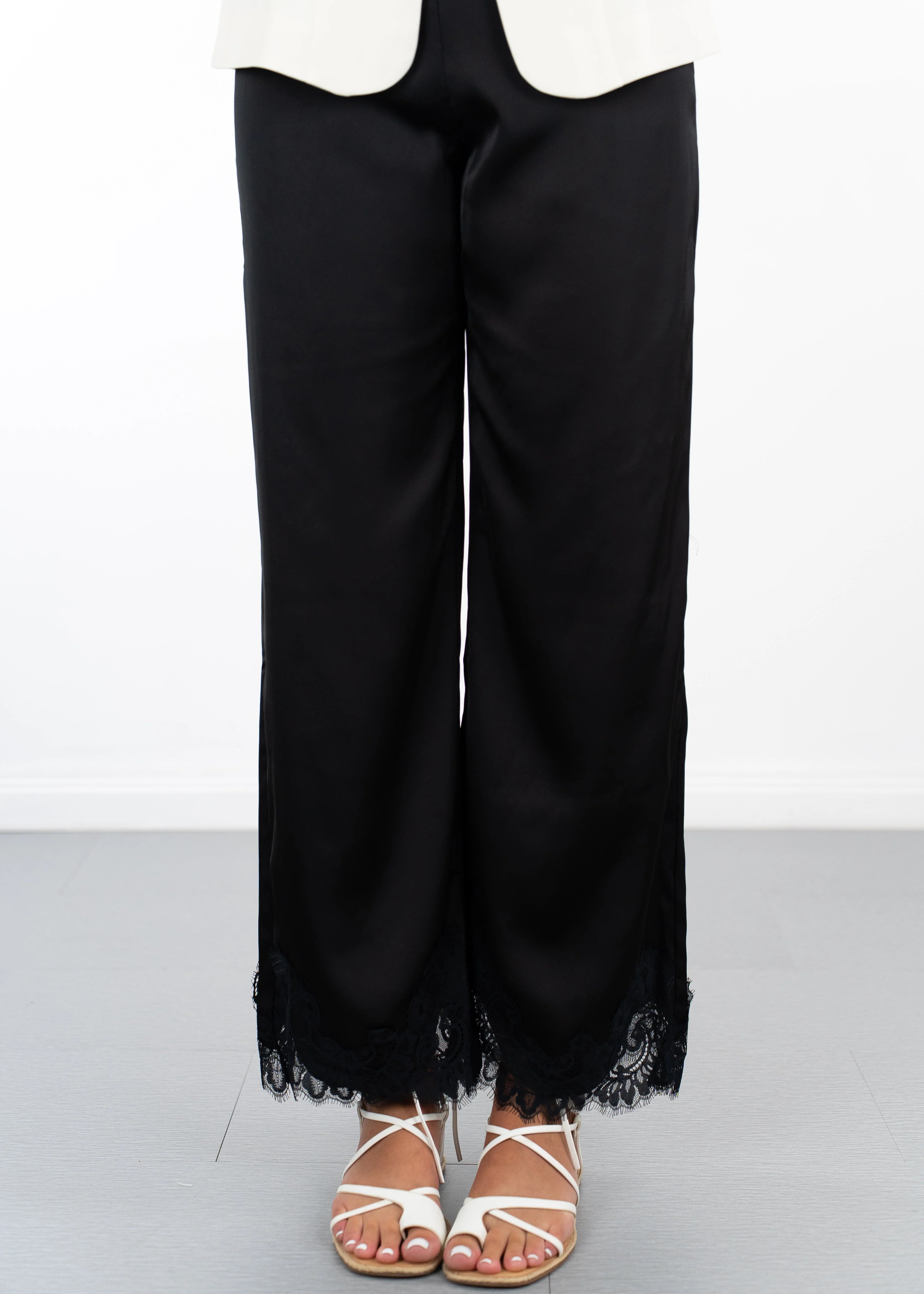 Eira Satin Straight Leg Pant
