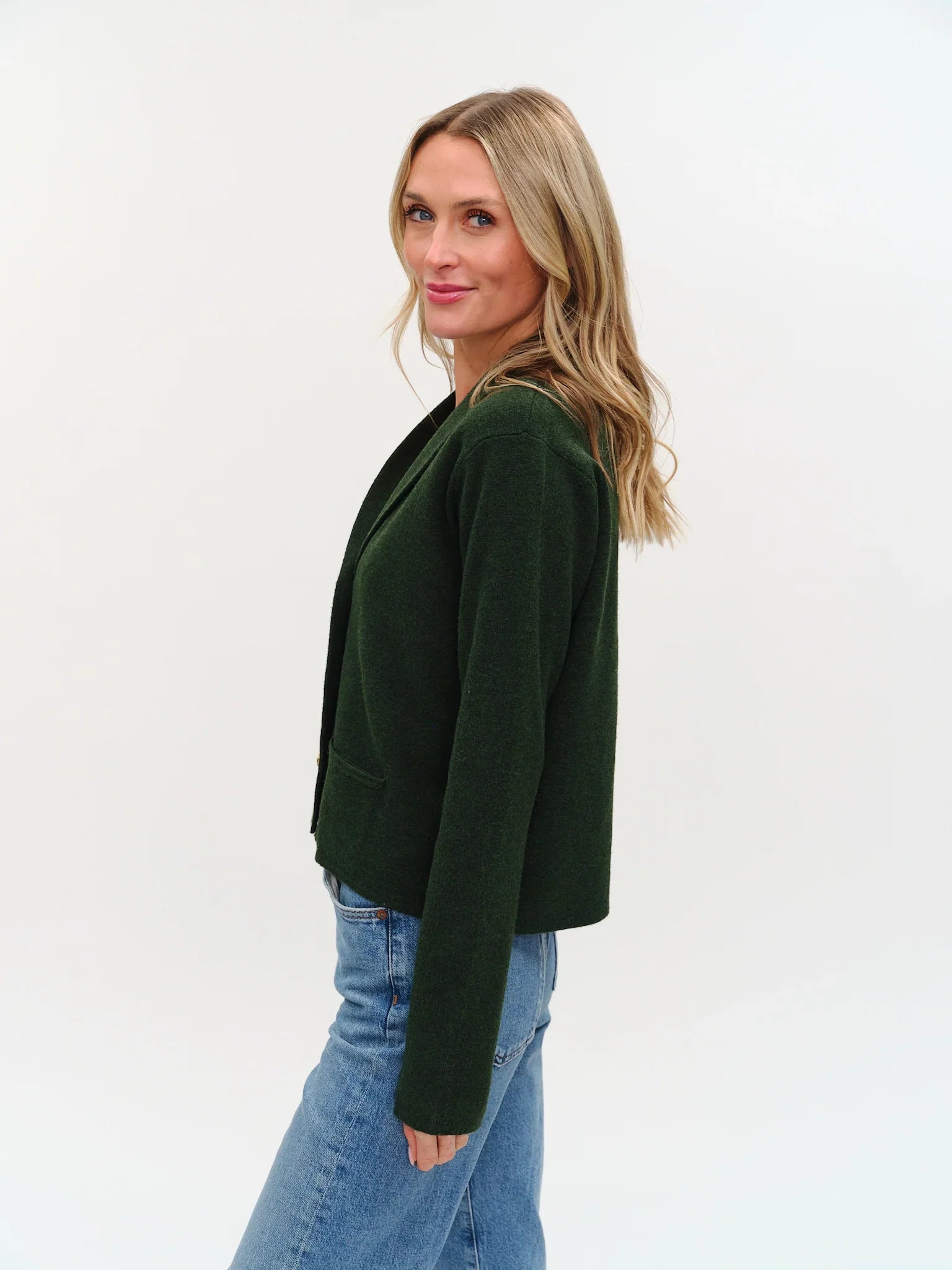 Lynn Shawl Lapel Knit Blazer