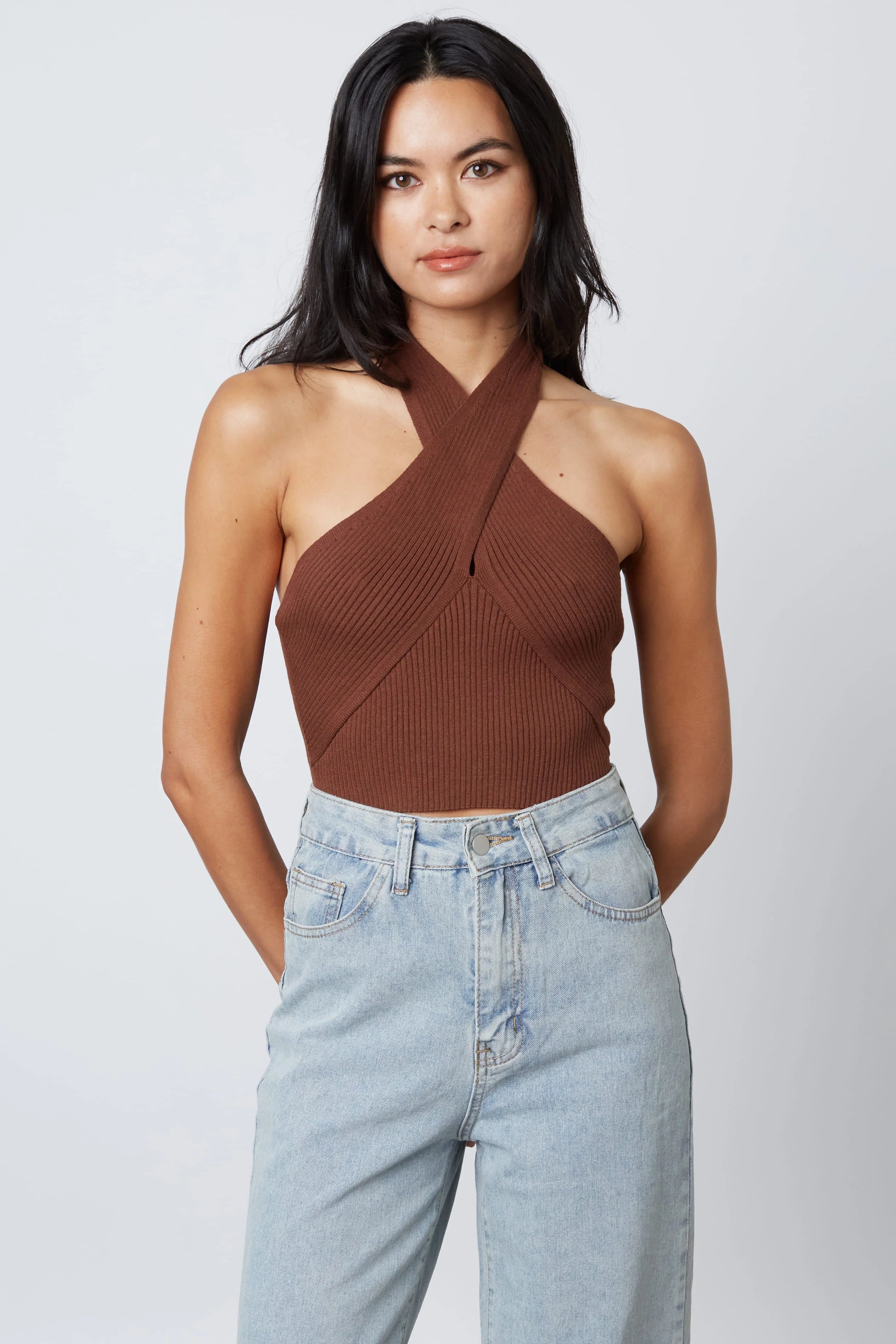 Wendy Ribbed Halter Top