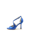 Open Toe Cross Strap Satin Stiletto Heels