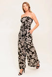 ZARIA STRAPLESS JUMPSUIT BLACK