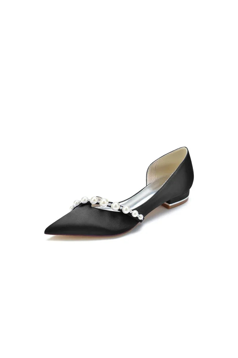 Pearl Pointed Toe Kitten Heels