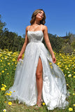 Alisha Gown Ivory Tulle A line Dress With Open Back