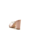 Nude Pink and Silver High Heeled Sandals