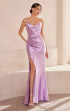 Micah Maxi Dress Strapless Satin Dress with Gathered Detail