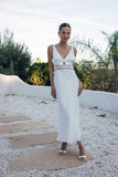 Del Rey Lace Satin Maxi Dress