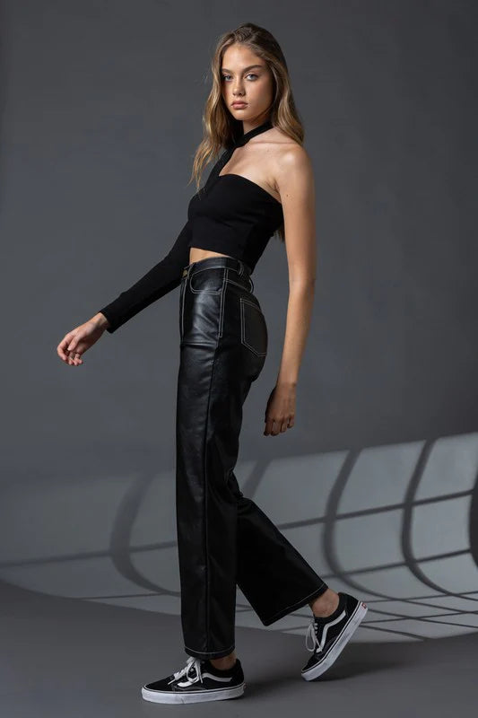 Abigail One Shoulder Top in Black
