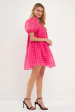 Karol Checkered Sheer Dress