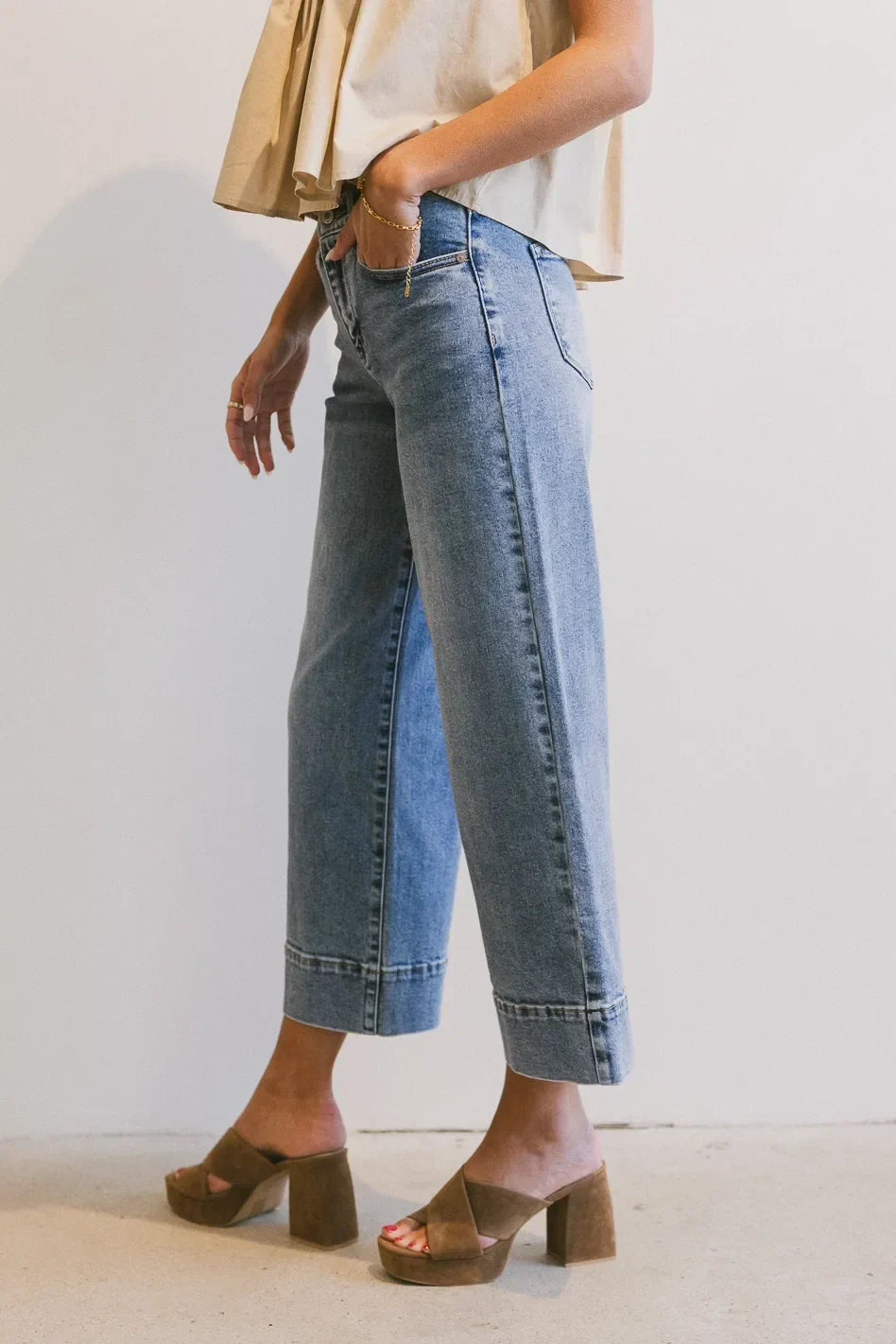 Torry Cropped Wide Leg Jeans FINAL SALE