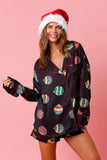 Christmas Ornament Satin PJ Set