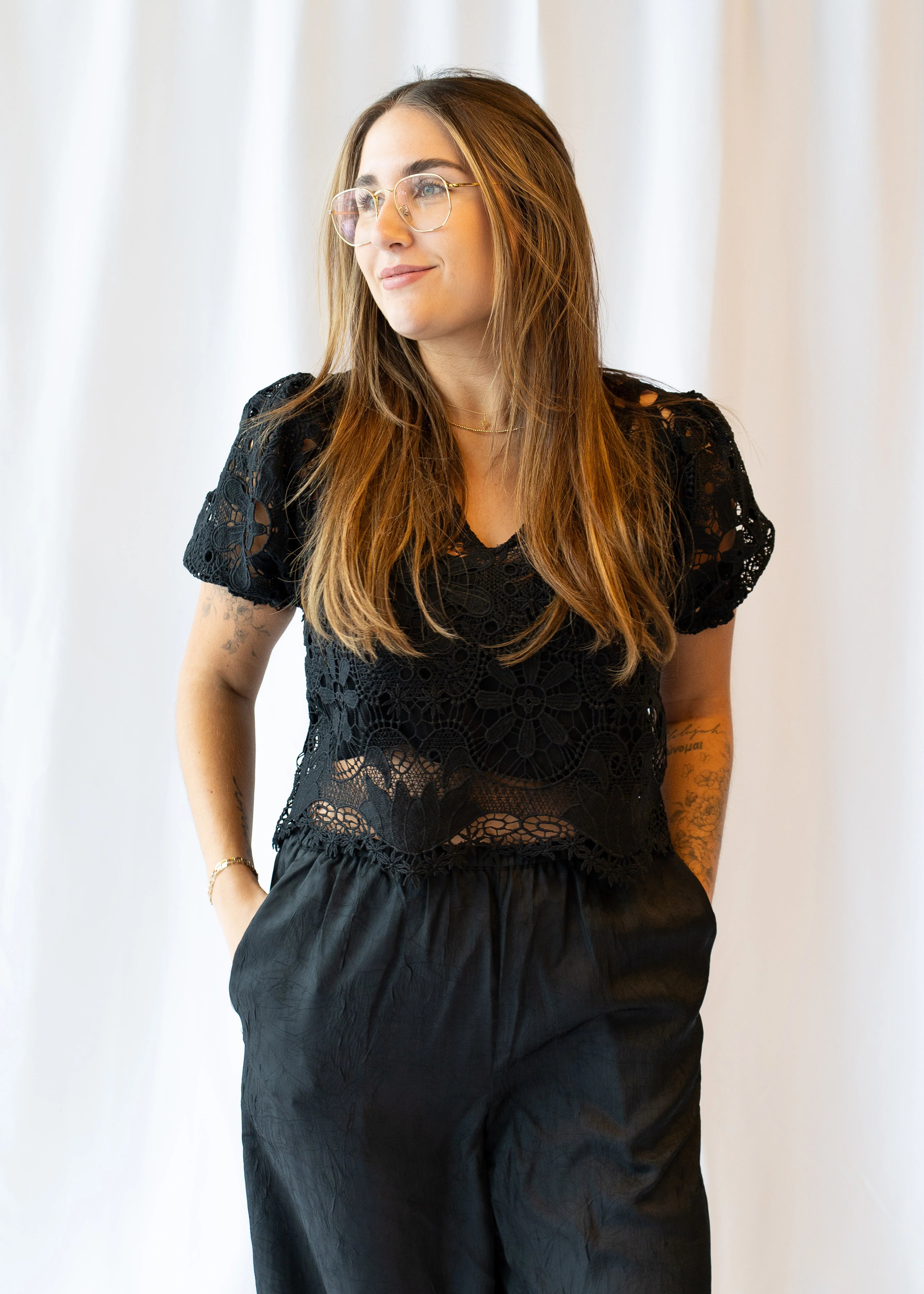 Sylvie Crochet Lace Blouse