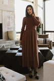 Zeda Midi Dress in Rust FINAL SALE