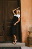Florence Smocked Midi Dress in Black FINAL SALE