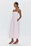 Pistola Bianca Dress in Ruby Stripe