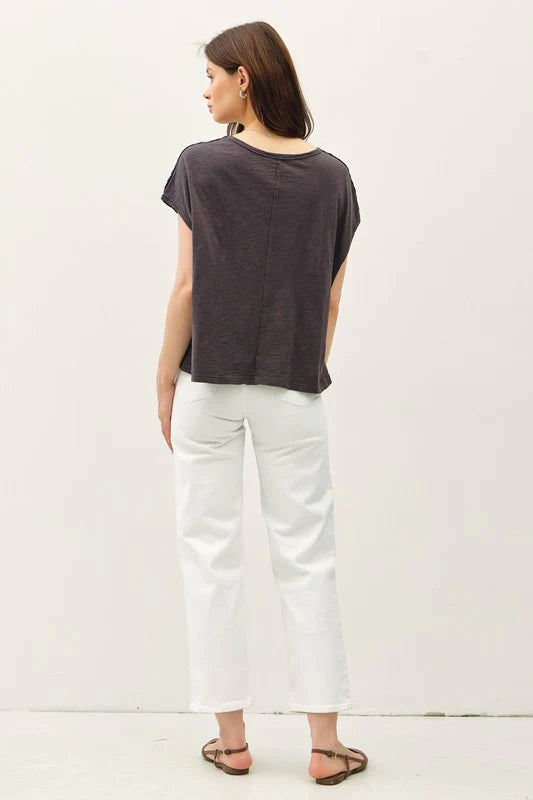 Zia Exposed Seam Top