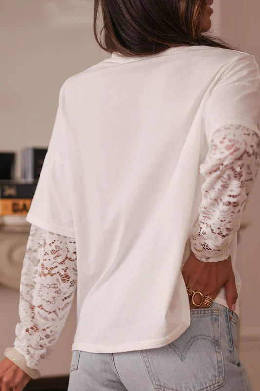 Nadia Lace Layer Tee