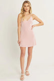 Annie Tie Back Tank Dress in Pink