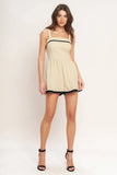 LOVELY LINE TAUPE ROMPER