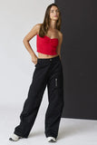 Stella Twist Front Rib Knit Bandeau Top