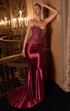 SONIA GOWN STRAPLESS SCOOP BODICE WITH DROP WAIST