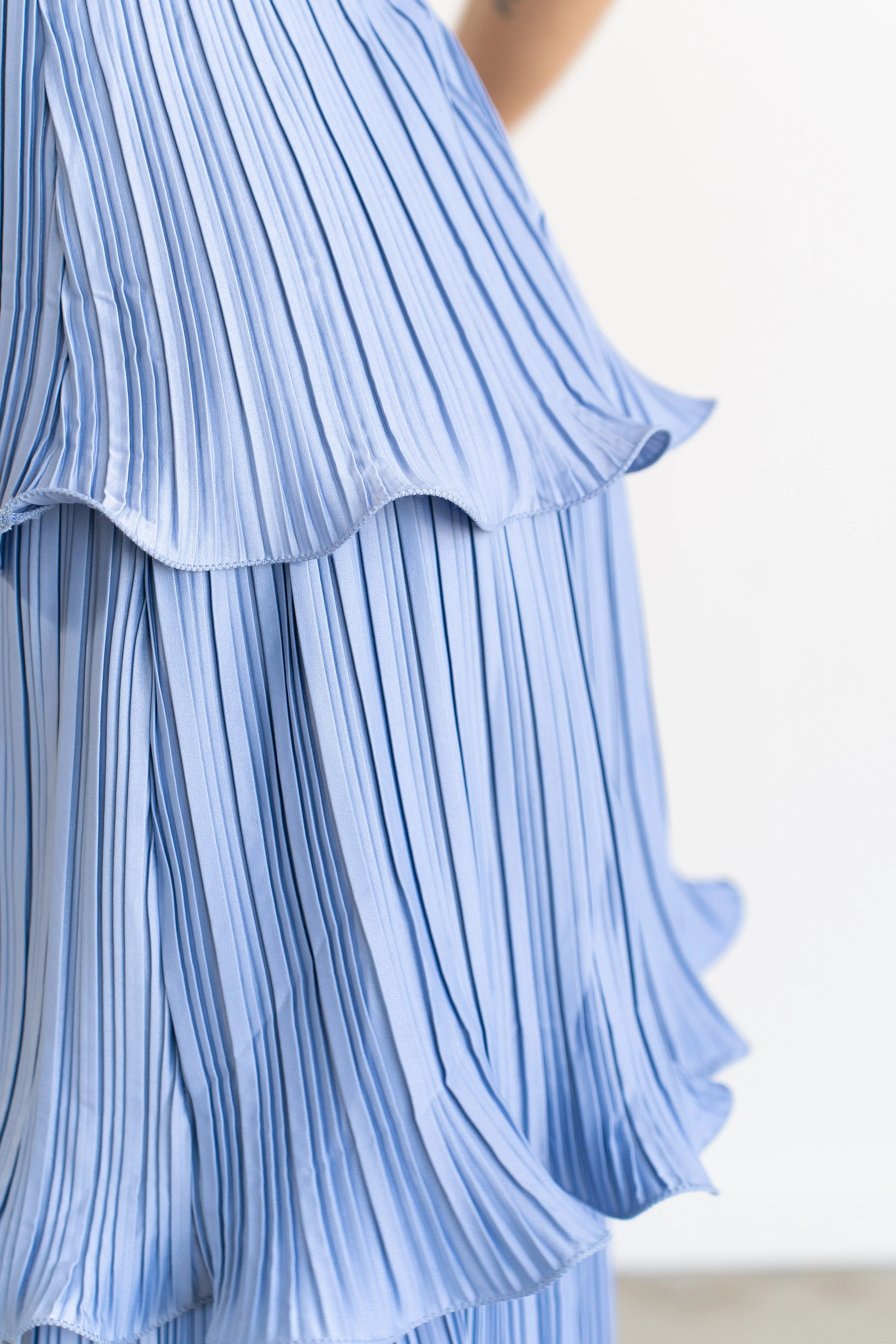 Lupin Tiered Dress Slate Blue