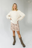 Trace Waffle Knit Top in Cream FINAL SALE
