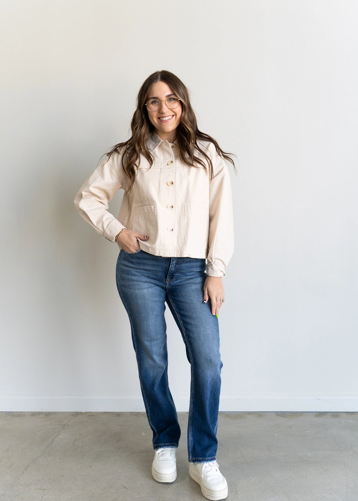 Nova Cropped Jean Deep Blue