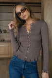 Warren Smocked Blouse in Brown