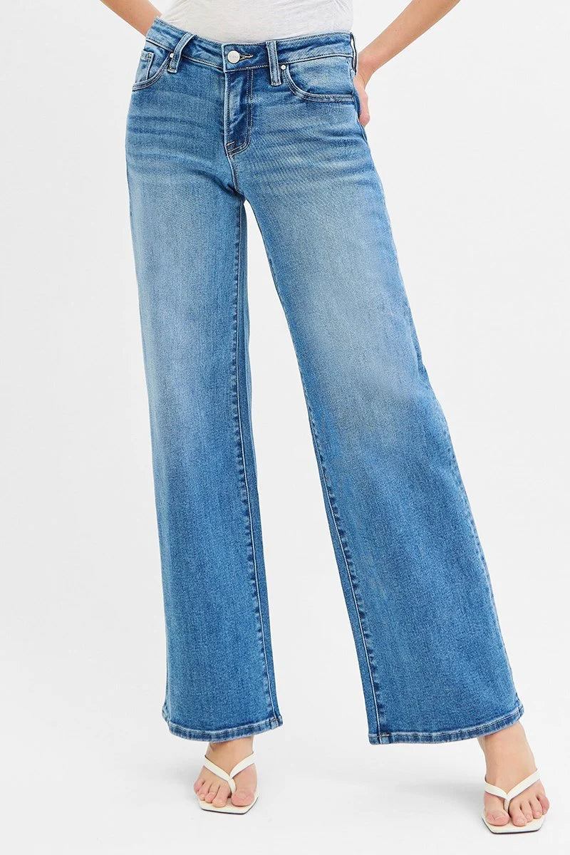 Lila Low Rise Wide Leg Jeans