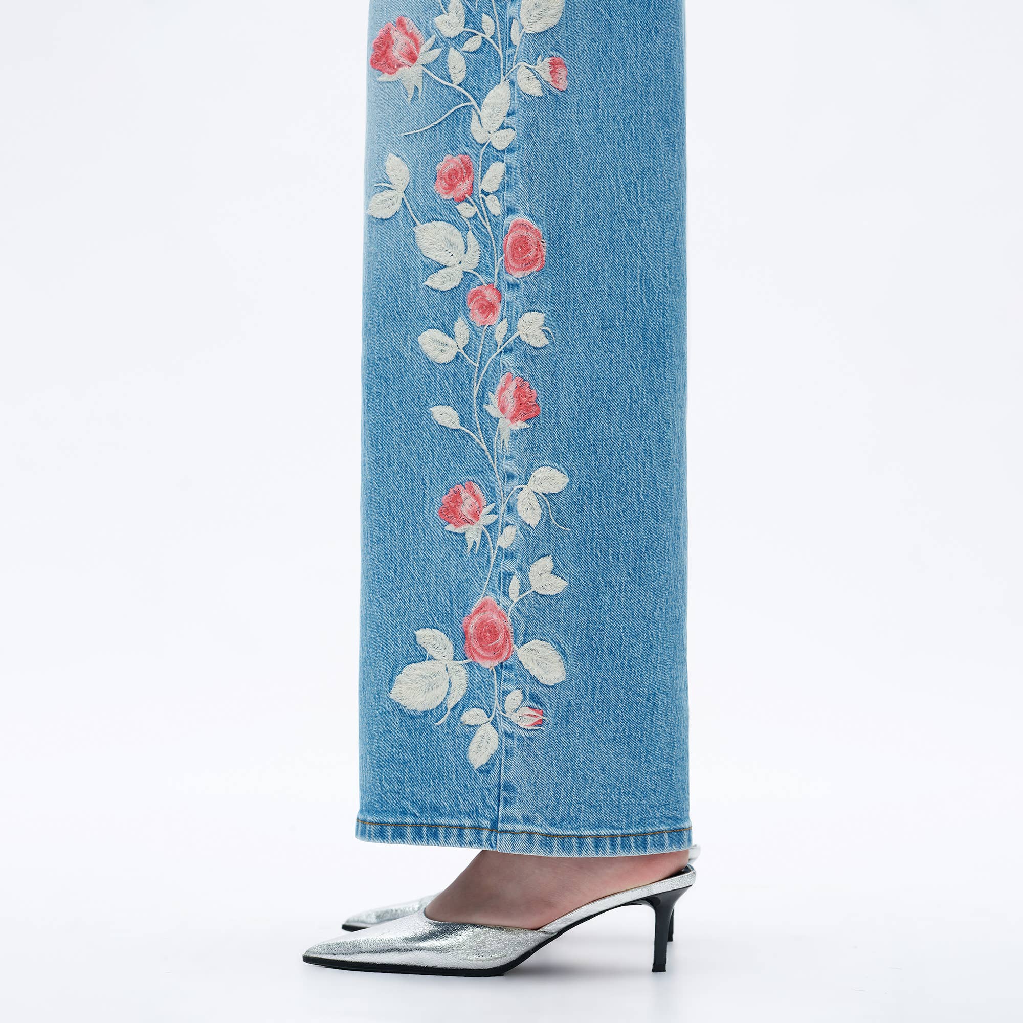 Charlie Floral Embroidery Jean