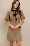 MADEMOISELLE MODE TWEED MINI DRESS