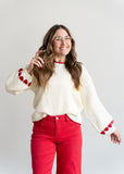 Genevieve Heart Detail Sweater