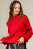 Adkins Ribbed High Neck Sweater